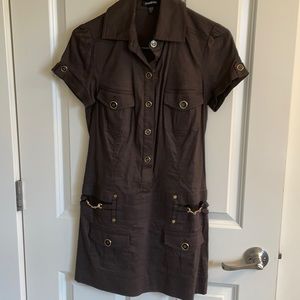 Bebe Brown/ Gold Dress. XS.